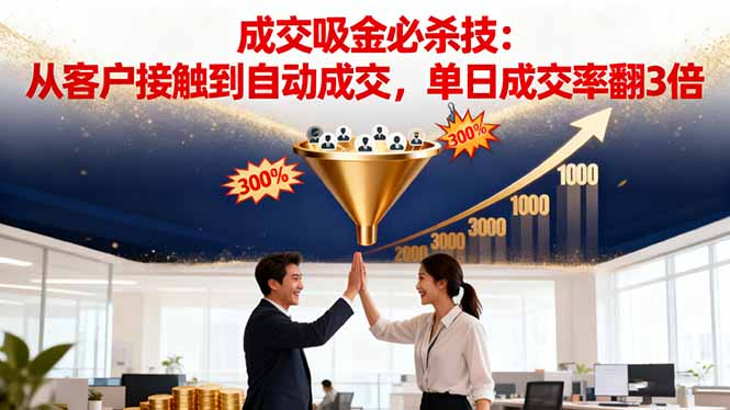 吸金成交营销必杀技:从客户接触到自动成交,单日成交率翻3倍-禾风丰