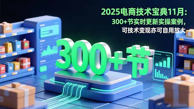 2025电商技术宝典11月：200+节实时更新实操案例，可技术变现亦可自用放大-玛雅星