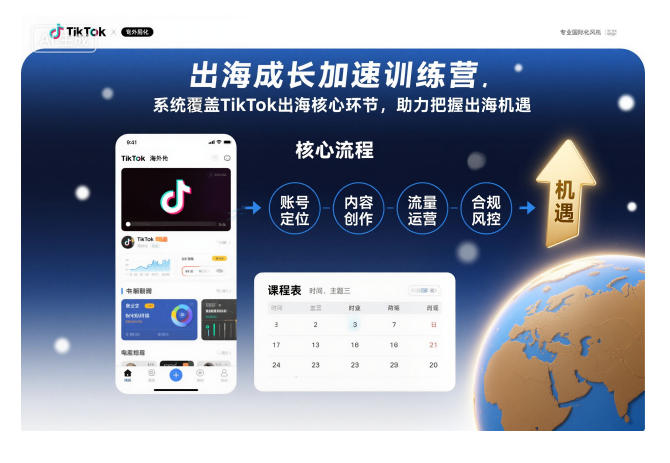 出海成长加速训练营,系统覆盖TikTok出海核心环节,助力把握出海机遇(更新)-禾风丰