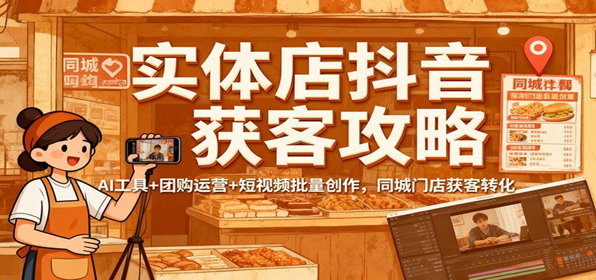 实体店抖音获客攻略:AI工具+团购运营+短视频批量创作,同城门店获客转化-玛雅星